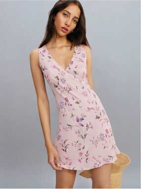 reformation newman denim mini dress Reformation Newman Denim Mini Dress - Amani